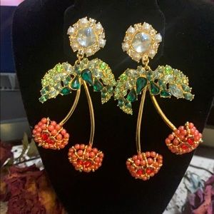 Baublebar cherry gem earrings brand new